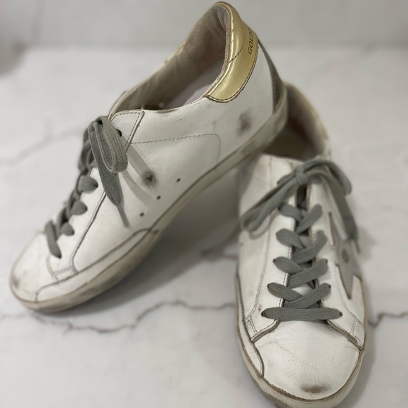 Golden Goose Super Star Leather Sneakers. Distressed, Size 37 - Picture 2 of 10